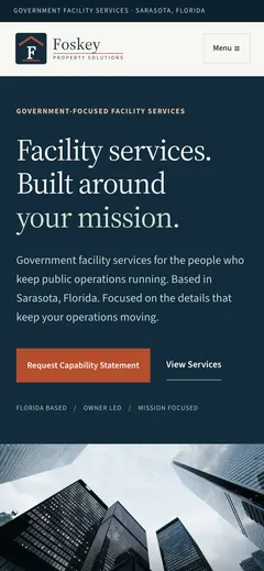 Foskey Property Solutions mobile view