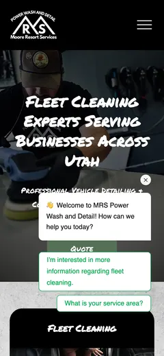 Moore Resort Services mobile view